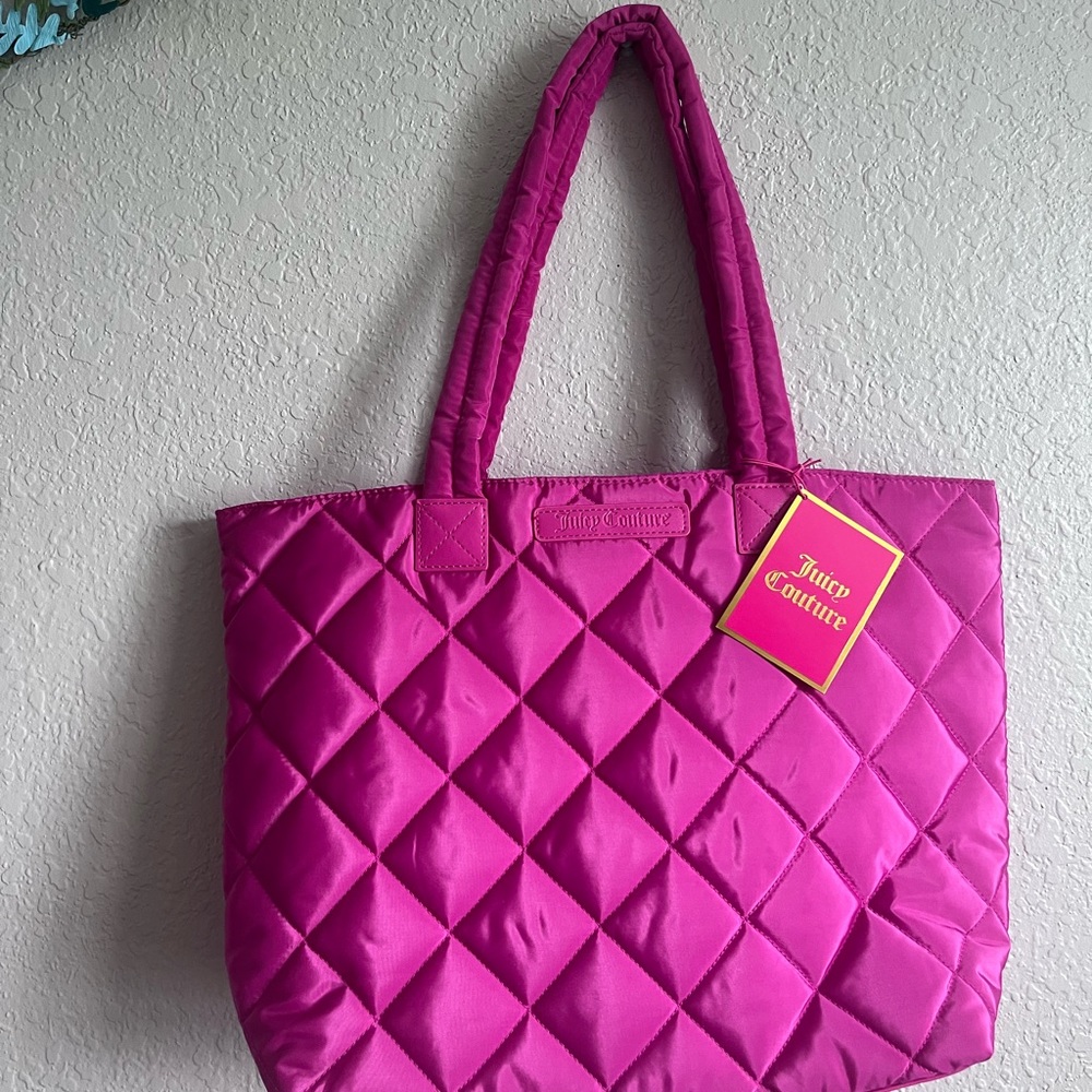 Juicy Couture Pink Quilted Tote Bag